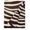 Comptoir du Linge plmiczebrbrun150 Plaid Mikrofaser Zebra Polyester Zebra braun 150 x 200 cm