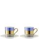 LSA International Armreif Kaffeetasse & Untertasse 0.1l Blueberry X 2, blau