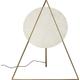 Kare Design Triangle, Tischleuchte, Tischlampe, Stehleuchte, Lampe aus weißem Marmor, (H/B/T) 115x83x83cm, Stahl pulverbeschichtet