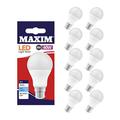 Maxim LED GLS Tageslicht Weiß Bajonettsockel (BC) Leuchtmittel 6 W (40 W Äquivalent) [Energie Klasse A +] 10 Stück, B22, 6 W