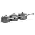 Morphy Richards 3-teiliges Topf-Set, Aluminium, Titan, 20 x 38,5 x 16,5 cm