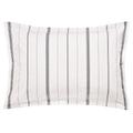 Murre Shadow Stripe Oxford Kissenbezug, Baumwolle, weiß/grau, Single