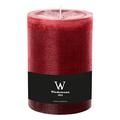 Wiedemann Marble Kerze durchgefärbt ASF, Wachs, Bordeaux, 14 x 9.8 cm, 4-Einheiten