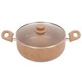 Keten Luigi Ferrero FR-3524M Marble Cooking Pot, 24cm, Aluminium, Brown, 24 cm,