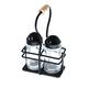 French Kitchen Collection Salz- und Pfeffer-Set, Stahl, schwarz, 10 x 9 x 17 cm