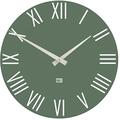 TimelessTimeDesign TTD Uhr bunt römisches Glas Oliv 40, grün, 40 x 40 x 5 cm