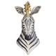 Design Toscano Metal Wall Sculpture Wandskulptur ‚Zebrasafari – König der Herde‘, Metall, Vollfarbe, 2 x 15.5 x 32 cm