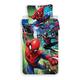 Jerry Fabrics Spiderman Character Childrens Bettwäsche mit Reißverschluss; Bettbezug 140 x 200 cm und Kissenbezug 70 x 90 cm Baumwolle Multicolored 200 x 140 x 0.5 cm