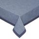 Coin Haus 493728 Tischdecke geflammt Melange mit Spitze, 100% Baumwolle, hellblau, 140 x 240 x 0.5 cm