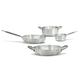 Silex Italia Kitchen Chef Set padellone Topf und Kasserolle, Aluminium, Grau, 4 Einheiten