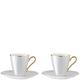 LSA International 0,1 Liter Sorbet Kaffee Tasse und Untertasse Nougat, Mother of Pearl, 13 x 13 x 8,5 cm