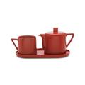 Bredemeijer Tea-for-one Set Lund, rot, Keramik, 14 x 30 x 11.9 cm,