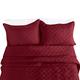 Clara Clark Luxus und Soft Decke Quilt Set mit kissenrollen ganzjährig leicht Tagesdecke, rot, Twin