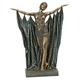 Design Toscano Statue Exotische Tänzerinnen-Skulptur ‚Königin Semiramis‘ im Art-Deco-Stil, Resin, Grün, 5 x 12 x 15 cm