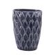Accent Plus Flower Tief Breit Art Nouveau dekorativer Moderner Glas Vase, blau