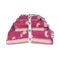 Emily Bond Handtuch Inlett Streifen, braun, Gesicht Stoff, Baumwolle, pink, 50 x 50 x 50 cm