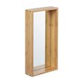 Furniteam Medium Design Wand Spiegel Regal, Bambus, Natur Bambus, 50 x 26 x 9 cm