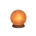 HIMALAYA SALT DREAMS - Beleuchteter Salzkristall Fussball mit Holzsockel, inklusive Elektrik und Spezial-Leuchtmittel (E14)