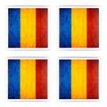 Beliebte italienische Set von 4 Untersetzer Flagge Rumänien, Fotos