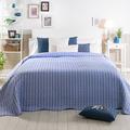 Sancarlos House Bettdecke, gestreift, 100% Polyester 250x250 cm blau