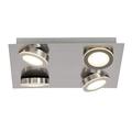 Brilliant Champion LED Deckenleuchte 4 flg quadratisch integrierter Stufendimmer eisen 1600 Lumen, LED integriert