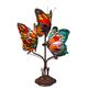 World Art TW60009 Schmetterling Nachttischlampen tischlampe glas im tiffany-stil handwerk, 53x35x27 Cm