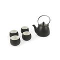 Villa d‘Este Home Tivoli 2190897 Sencha Teekanne, 5-teiliges Set, Schwarz