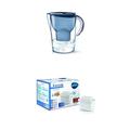 Brita Wasserfilter Marella XL, inkl. 1 Maxtra+ Filterkartusche blau + Filterkartuschen Maxtra+ 4er Pack, weiß