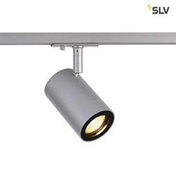 SLV Enola_B Track Spot, QPAR51 Silbergrau 50W, inkl. 1P-Adapter Leuchte, Aluminium, 0 W, grau