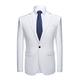 Men's Peak Lapel White Blazer One Button Tuxedo Jacket Prom Party Jacket Wedding Dinner Coat Casual Coat White 36 Chest / 30 Waist