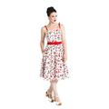 Hell Bunny Sweetie Cherry 50s Style Summer Dress - UK 14 (L) White