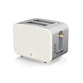 Swan ST14610WHTN Nordic 2-Slice Toaster with Defrost/Reheat/Cancel Functions, Cord Storage, 900W, White