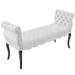 Adelia Chesterfield Style Button Tufted Performance Velvet Bench EEI-3018-WHI