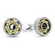 Stainless steel vehicle car ball bearings cuff links for men with purple jewellery bag and black gift box