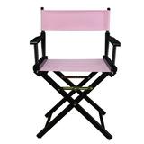 Casual Home Folding Director Chair Solid Wood in Pink/Black | 33.75 H x 21.75 W x 17 D in | Wayfair 670AF866D47A4F5BBE89BD34FF9BB6F7