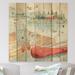 East Urban Home Lake House Canoes III - Lake House Print on Natural Pine Wood in Gray | 46 H x 46 W x 0.78 D in | Wayfair