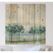 East Urban Home Across the Lake VI - Lake House Print on Natural Pine Wood in Blue/Brown | 16 H x 16 W x 0.78 D in | Wayfair