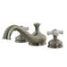 Kingston Brass Heritage Double Handle Deck Mounted Roman Tub Faucet, Ceramic in Gray | Wayfair KS3338PX