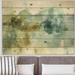 East Urban Home Abstract Watercolor Green House - Modern Print on Natural Pine Wood Metal in Brown/Green | 30 H x 40 W x 0.78 D in | Wayfair