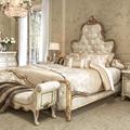 Michael Amini Platine de Royale Standard Bed Wood & /Upholstered/Velvet in Brown | 87.75 H in | Wayfair N09000EKPL3-101