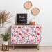 East Urban Home Ninola Liberty Colorful Petals Sideboard Credenza Wood in Blue/Brown/Red | 30 H x 35.5 W x 17.5 D in | Wayfair