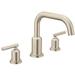 Moen Gibson Double Handle Deck Mounted Roman Tub Faucet Trim in Gray | 8.25 H in | Wayfair T961BN