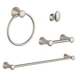 Delta Lahara 4 Piece Bathroom Hardware Set Metal in Gray | Wayfair KA-LAH-4-SS