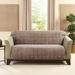 Sure Fit Deluxe Comfort Quilted Armless Box Cushion Loveseat Slipcover Polyester in Brown | 84 H x 52 W in | Wayfair 122811120P229SFLOVE