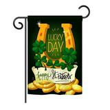 Breeze Decor Lucky Day Spring St Patrick 2-Sided Polyester 19 x 13 in. Garden Flag in Black/Green/Yellow | 18.5 H x 13 W in | Wayfair