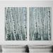 Mill Pines 'Skinny Tree Trunks III' by Parvez Taj - 2 Piece Wrapped Canvas Multi-Piece Image Print Set on Canvas in Gray/Green/White | Wayfair