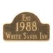 Montague Metal Products Inc. Historical 3-Line Wall Address Plaque Metal in Gray/White | 10 H x 15.75 W x 0.25 D in | Wayfair PCS-0030S2-W-WS