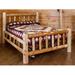 Loon Peak® Trumbull Rustic White Cedar Log Double Side Rail Standard Bed Wood in Brown | 52 H x 60 W x 84 D in | Wayfair