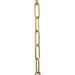 RCH Supply Company Oval Link Lighting Fixture Chain or Chain Break (3 feet) Steel in Yellow | 36 H x 0.47 W x 0.13 D in | Wayfair CH-S59-04-PB-3