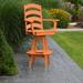 Red Barrel Studio® Nettie 29" Swivel Patio Bar Stool Plastic in Orange | 49 H x 29 W x 21 D in | Wayfair BAB9164FFEE64EE2970CBECEF372CCC1